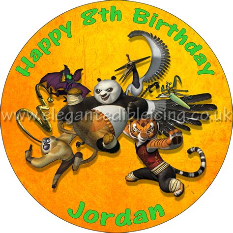 KUNG FU PANDA PERSONALISED BIRTHDAY CAKE TOPPER