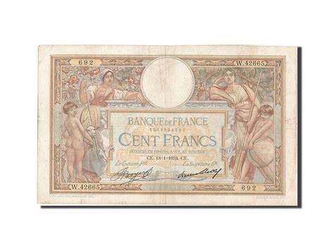 204389 100 Francs type Luc Olivier Merson TTB 100 Francs De 5 à 15