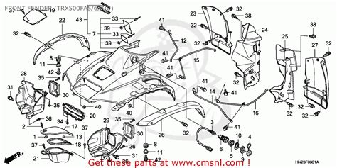 Honda Trx Fa Fourtrax Foreman Australia Kph Front Fender