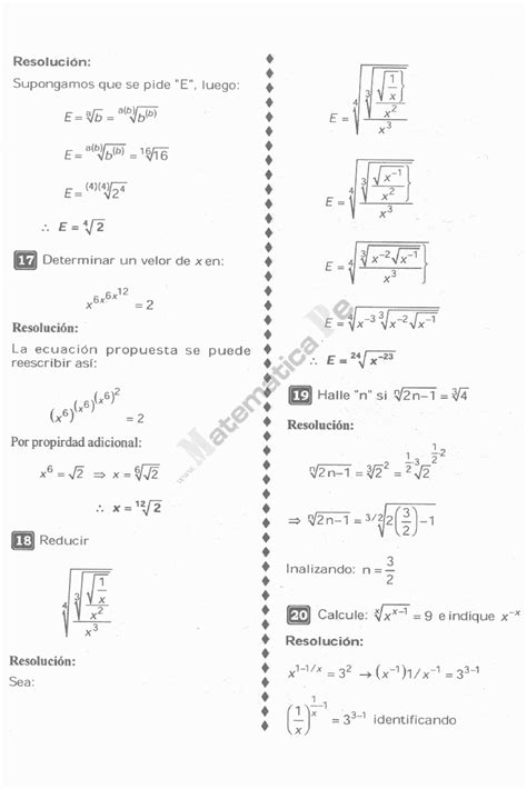 Leyes De Exponentes Problemas Resueltos Tipo Examen De Admision A La Universidad