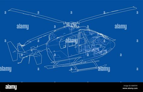 Outline drawing of helicopter Stock Photo - Alamy