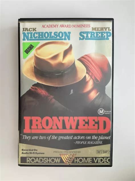 IRONWEED VHS ROADSHOW Big Box Ex Rental Video Tape 1987 Nicholson