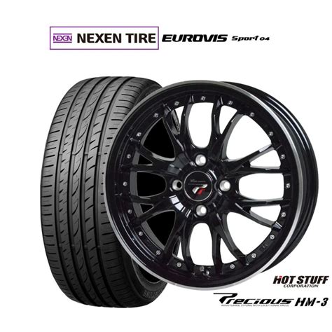HOT STUFF サマータイヤ ホイール4本セット ホットスタッフ プレシャス HM 3 NEXEN ネクセン ロードストーン ユーロビズ Sport 04 175 55R15