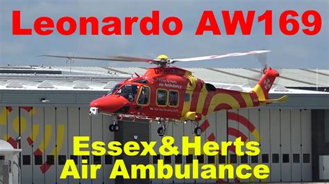 Essex Herts Air Ambulance AW169 Engine Start Takeoff And Landing At