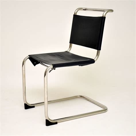 Vintage Steel And Leather Cantilever S33 Chair By Mart Stam Vinterior