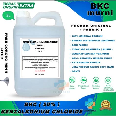 Jual Benzalkonium Chloride 50 5 Liter Sanisol Bkc 50 5 Liter Shopee Indonesia