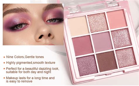 Amazon Cakaila Colors Colorful Eyeshadow Palette Makeup Rose Gold Brown Purple Nude
