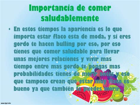 La Importancia De La Alimentación Saludable 1e1