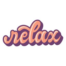 Dise O Png Y Svg De Relajarse Letras Retro Para Camisetas