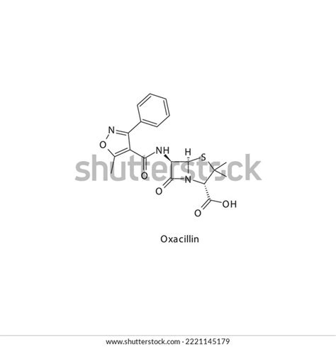 Oxacillin Flat Skeletal Molecular Structure Penicillin Stock Vector ...