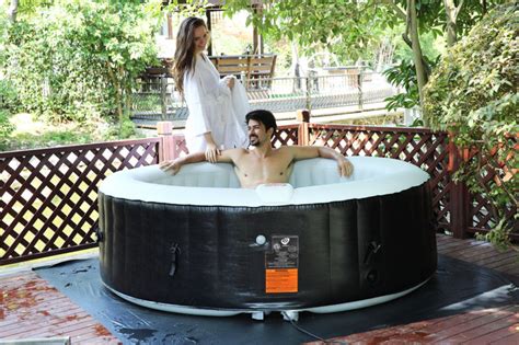 Goplus Portable Inflatable Bubble Massage Spa Hot Tub Person Relaxing