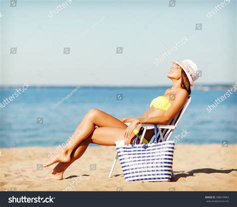 Summer Holidays Vacation Girl Bikini Sunbathing Stock Photo Shutterstock
