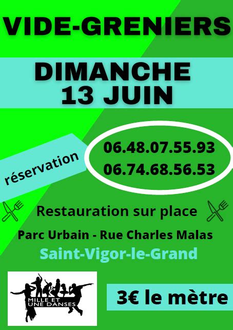 Affiche Vide Grenier 2021 Saint Vigor Le Grand