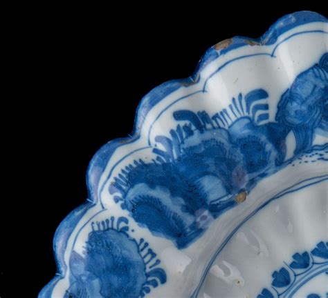 Blue And White Chinoiserie Lobed Dish Delft 1650 1680 For Sale At 1stdibs