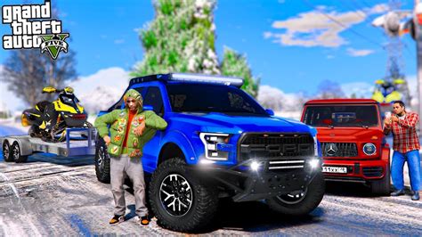 РЕАЛЬНАЯ ЖИЗНЬ В GTA 5 - КУПИЛИ СНЕГОХОДЫ И ПОЕХАЛИ ЗАСТРЕВАТЬ В ...