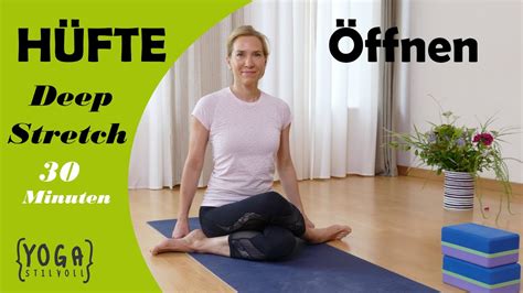 Yoga Hüftöffner Dehnung Mobilisierung Und Kräftigung Der Hüftmuskulatur 30 Minuten Youtube