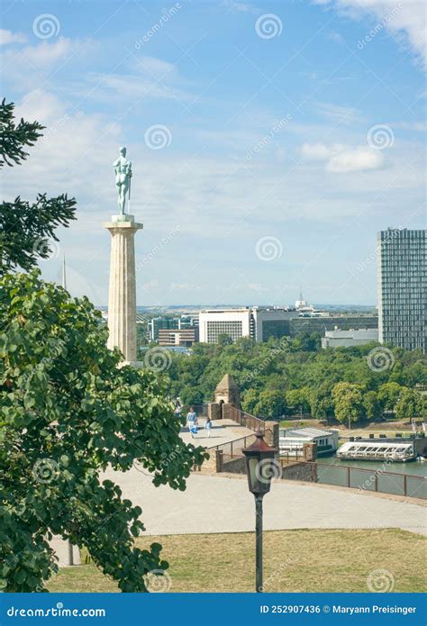 The Naked Victor Statue Pobednik Monument Is Located In Belgrade