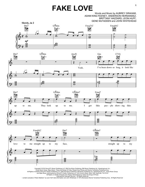 Fake Love Sheet Music Direct