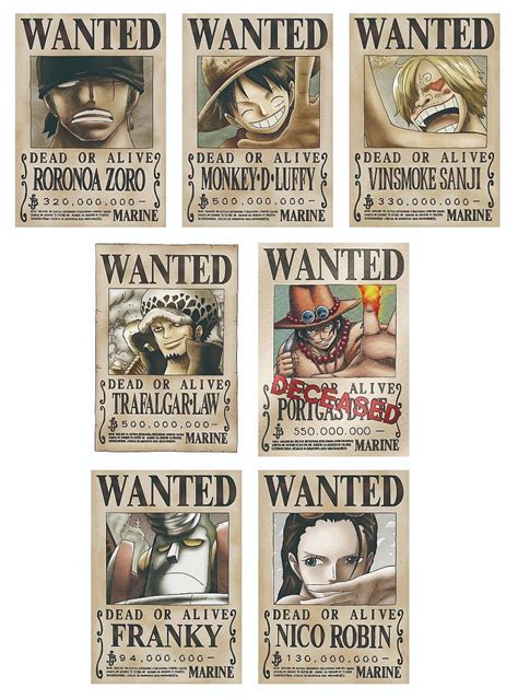 AitaiKuji One Piece Mugiwara Store Official Wanted Posters Vol 1 Luffy