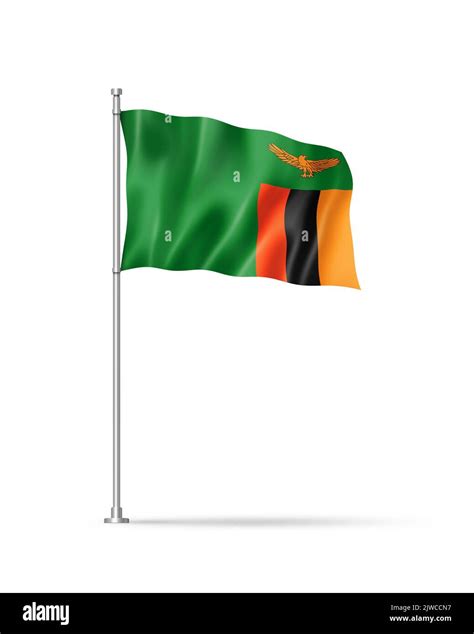 Zambia Flag 3D Illustration Isolated On White Stock Photo Alamy