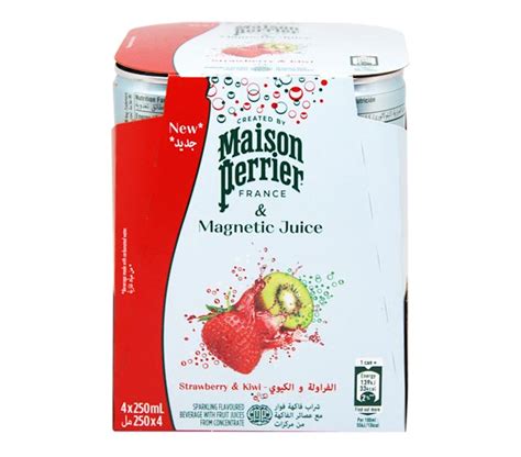 MAISON PERRIER Magnetic Juice 4 X 250ml Strawberry Kiwi Cheap