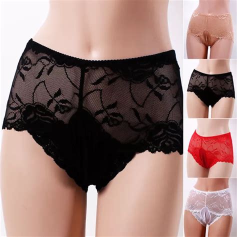 SLIP SEXY IN Pizzo Da Uomo Mutandine Sissy Perizoma Trasparente Intimo Gay EUR 9 60 PicClick IT