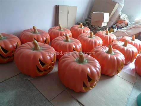 Unique And Creative Fiberglass Giant Decorative Halloween Pumpkin Large Sculptures Vegetables