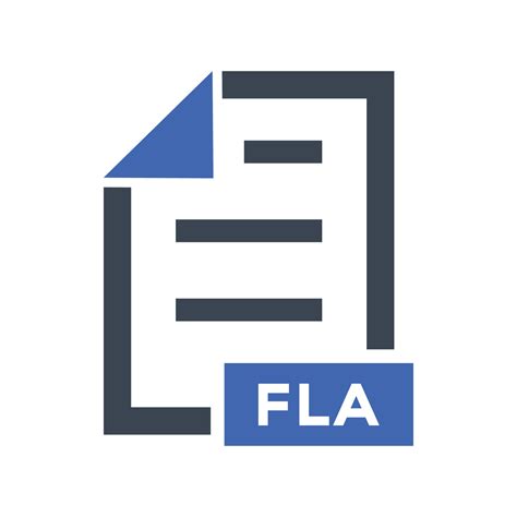 Fla File Format Icon Fla File Format Vector Image Vector Art