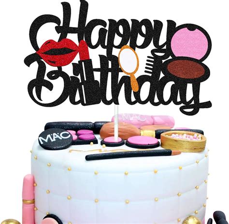 Amazon Makeup Cake Topper Happy Birthday Sign Cake Decorations For