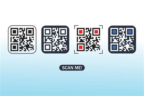 Qr Code Set Template Of Frames With Text Scan Me And Qr Code