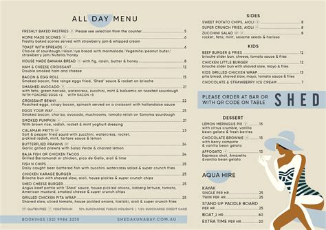 The Shed Akuna Bay Menu — Shed Restaurant | Akuna Bay