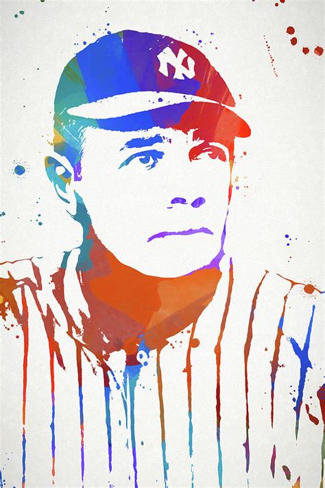 Babe Ruth Color Splash Painting By Dan Sproul Fine Art America