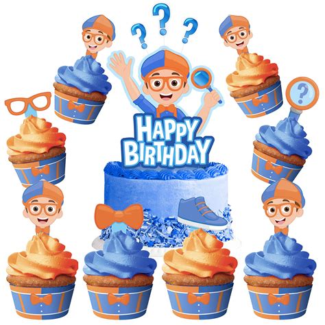 Buy Treasures Gifted Blippi Birthday Party Supplies Cake Topper Set