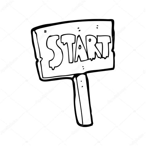 Cartoon Start Sign Stock Vector By ©lineartestpilot 20009491