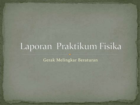 Gerak Melingkar Beraturan Ppt