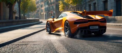 premium photo fast car   speed  render  illustration