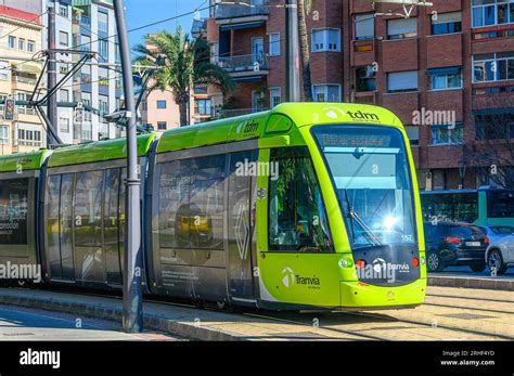 Murcia Spain Public Transportation Tram The Electric Tramway Or