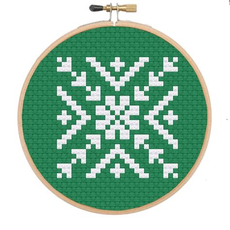 Set Of Ten Snowflakes Cross Stitch Patterns Easy Beginner Etsy