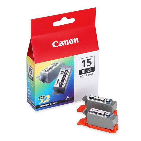 Canon BCI 15 Original Black Ink Cartridge Twin Pack 8190A003