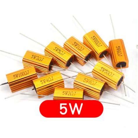 RX24 Golden Aluminium Load Resistor Wirewound 0 1 Ohm 15 KOhm 5W 500W