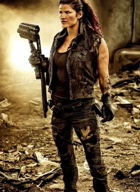 Photography Gina Carano Prehistoric Postapocalyptic Stable Diffusion