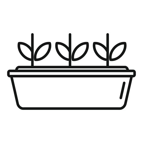 Garden plant pot icon outline vector. Eco farm 15155890 Vector Art at Vecteezy