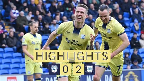 Highlights Cardiff City 0 PNE 2 YouTube