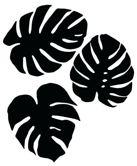 Printable Tropical Leaf Stencil - Printable Word Searches