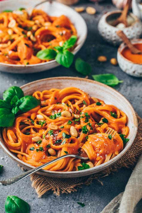 Nudeln Mit Paprikasauce Cremige Vegane Pasta Bianca Zapatka Rezepte