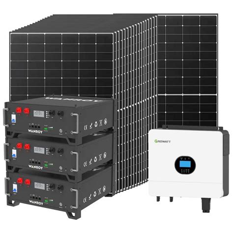 Kw W Phase Off Grid Pv Kit With Kw Growatt Wanroy Rack