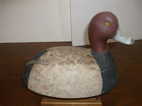 Antique Vintage Hand Carved Redhead Duck Redhead Decoy Duck Etsy