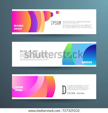 Vector Horizontal Banner Template Abstract Design Stock Vector ...