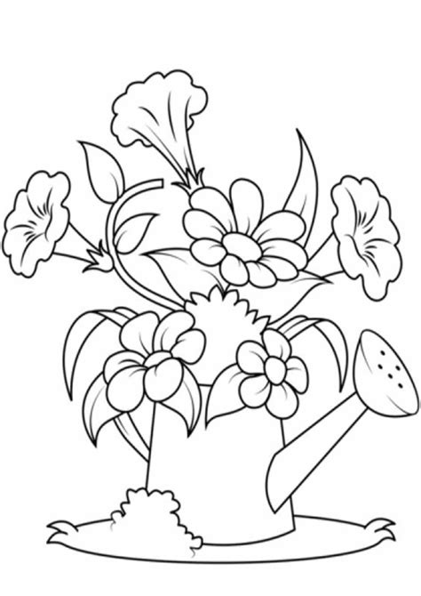 Free Easy To Print Flower Coloring Pages Garden Coloring Pages