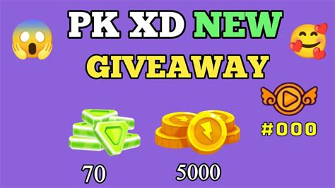 PK XD GIVEAWAY OF GEMS AND COINS PK XD CODES 2023 PK XD CREATOR